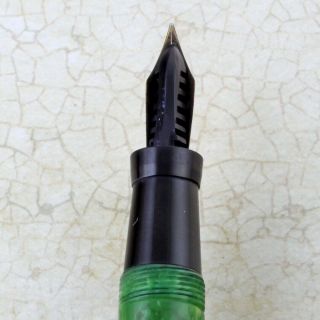 National Pen Products jade green fountain pen FLEX fine 3