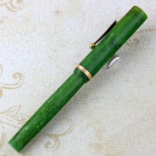 National Pen Products jade green fountain pen FLEX fine 5