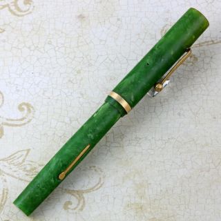 National Pen Products jade green fountain pen FLEX fine 6
