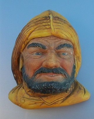 Vintage Retro Very Rare Old Legend Character Wall Mask Lifeboatman Not Recorded.
