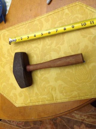 Vintage Unmarked 3.  5 Pound Small Sledge Rock Hammer With Wood Handle 9