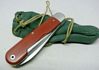 1954 Wenger Soldier 1951 Model Swiss Army Knife In Issued Bag