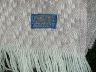 Vintage Pendleton 100 Virgin Wool Throw - Blanket Measures About 48 " X 64 "