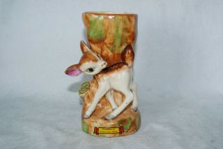 Vintage Souvenir Of Crane Lake Minn.  Fawn Vase