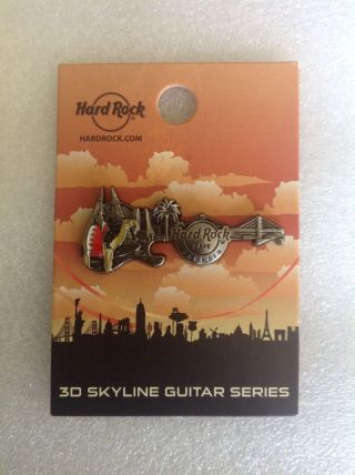 Hard Rock Cafe Pins - Bahrain Hot & Rare 2016 3d Skyline Guitar Series
