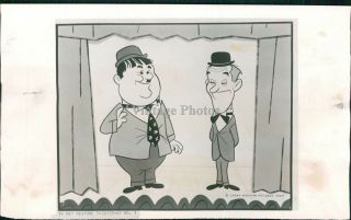 1962 Larry Harmon Laurel Hardy Tv Bozo Clown Series Cartoon Actor Photo 5x7