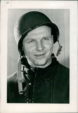 1945 Willard Wendall Lasher Mate Coast Guard Attack Helmet Vintage Photo 5x7