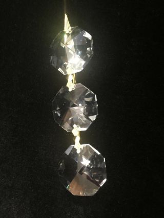 Swarovski Strass Art 8002 Crystal Chandelier 3 Beads Lamp Parts,  1 1/4 " D,  30 Mm