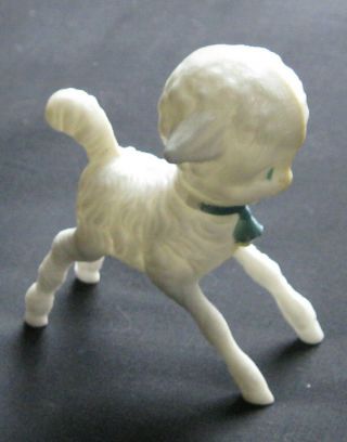 Vintage White Plastic Baby Lamb,  Blue Bell,  Vg