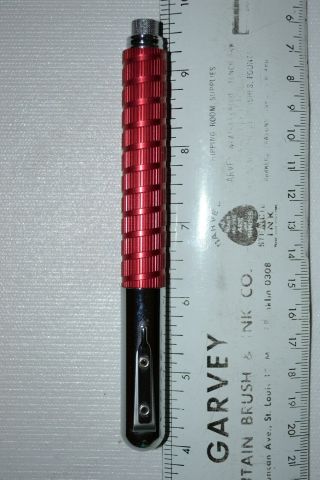 Officina By Giuliano Mazzuoli In Red With Chrome Cap Large Graphite Pencil