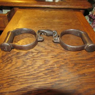 Antique Civil War Era Providence Tool Co.  Handcuffs