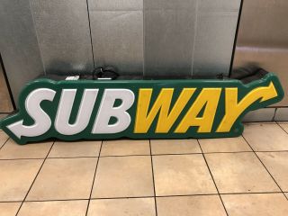 6 Foot Subway Restaurant Lighted Logo Sign