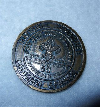 Vintage Boy Scouts Medallion,  National Jamboree Colorado Springs,  50 Years 1960