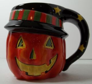 Halloween Pumpkin Coffee Mug Cup Certified International By Susan Winget