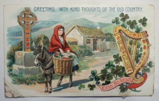 Antique Htl Postcard Hold To Light St.  Patrick 