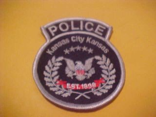 Kansas City Kansas Police Patch Shoulder Size Black