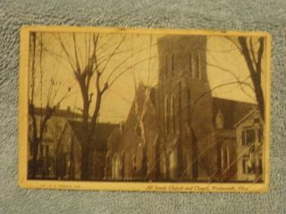 Vintage Postcard All Saints Church And Chapel,  Portsmouth,  Ohio