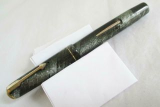 1930s " National Security " Fountain Pen Rare Snake Skin Pattern 14ct Nib