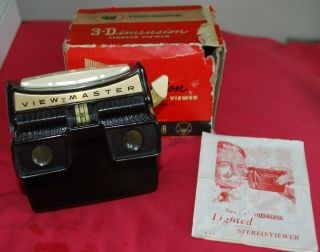 VIEW MASTER BAKELITE BOXED MODEL F LIGHTED VIEWER LATE 1950S TO MID 1960S 7