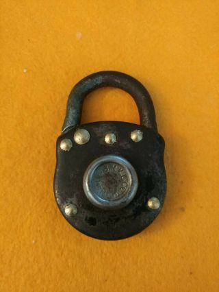 Antique Counting " Clicks " Combination Padlock Lock J.  B.  M.  K.  L.  Kent O.  - Unique 1
