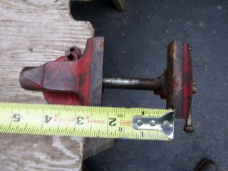 VINTAGE LIKE A STANLEY CLAMP ON BENCH VISE W/ ANVIL AND SWIVEL BASE 2 - 1/2 