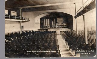 Findlay,  Ohio,  Postcard,  Rppc.  High School Auditoruim,  1908