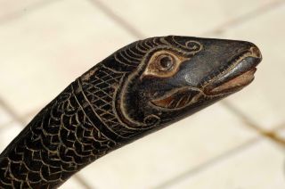 Striking Antique Snake Handle Indonesian Parang Knife Sword Keris Kris Patina