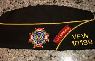 VTG.  W.  Seminole FL.  VFW chapter 10139,  Life Member Garrison Dress Hat/cap.  7 1/4 2