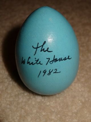 White House Easter Egg Roll 1982 Wooden Egg