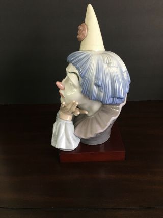 Lladro Jester/Clown/MimeBust Head Figurine with Base 5129 - 5