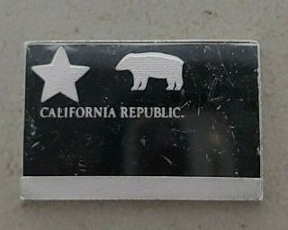 1974 Franklin Flag Of The California Republic Sterling Silver Art Bar