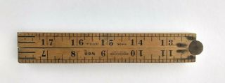Winchester Antique W68 Four Fold 2 Foot Brass - Boxwood Rule Ruler