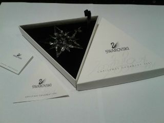 2001 Swarovski Crystal Annual Christmas Ornament Star Snowflake W/box