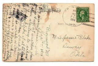 RPPC Postcard 1914 Main St.  Bronaugh MO Missouri M.  S.  Porter Photo Rare 2