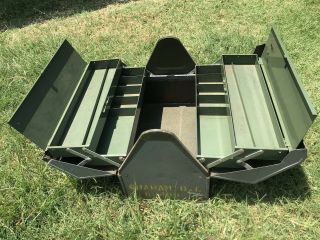 Vintage Kennedy Cantilever Tool/tackle Box/chest Style 1018 - M Military Mechanics