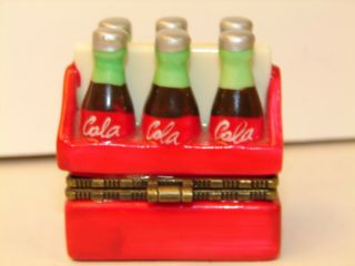 Trinket Box,  Cola 6 Pack Soda I Porcelain Hinged Box (t005)