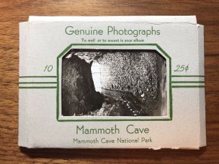 Vintage Real Photo Souvenir Views Mammoth Cave National Park,  Kentucky Postcard