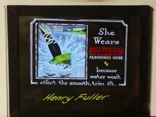 Burson Fashion Hose,  Henry Fuller Advertisement,  Magic Lantern Glass Slide 5