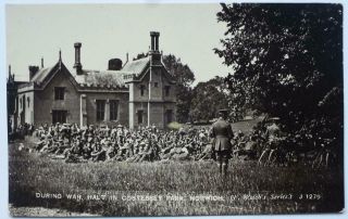 Real Photo Pc Soldiers Halt In Costessey Park 1st World War Norfolk