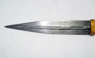 Fine ANTIQUE RUSSIAN KINDJAL DAGGER - HIGHLY DECORATED BLADE & SCABBARD 7