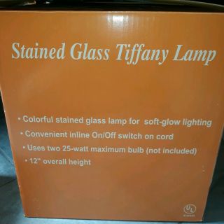 Tiffany Style Stained Glass Turkey Lamp.  Lights Up And In Great Order. 5
