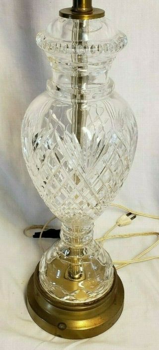 VINTAGE Lead Crystal Pair / Set of 2 Table Lamps VERY PRETTY PATTERN 2