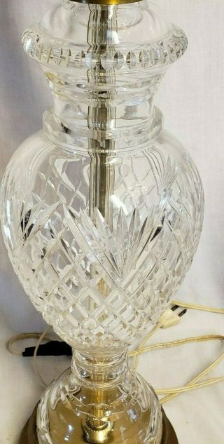 VINTAGE Lead Crystal Pair / Set of 2 Table Lamps VERY PRETTY PATTERN 6