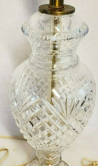 VINTAGE Lead Crystal Pair / Set of 2 Table Lamps VERY PRETTY PATTERN 7