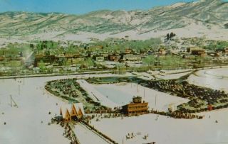 Winter Sports Activities At Steamboat Springs Colorado Chrome Vintage Postcard