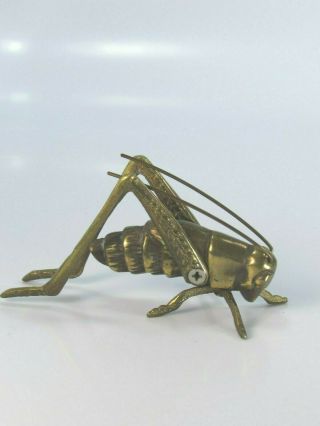 Vintage Brass Grasshopper Cricket Insect Cast 30025
