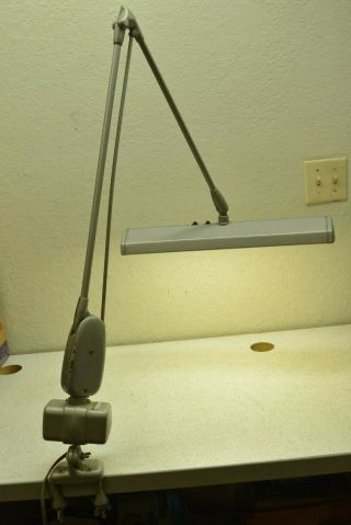 Vintage Dazor Floating Lamp Fixture Industrial Drafting Table Clamp P2134