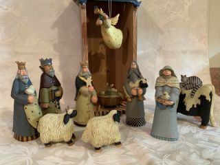 Williraye Studio Folk Art 11 Piece Nativity -
