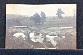 Postcard Rppc Arch Bridge Over Stream Posted Delphi,  Pa.  July 27,  1911
