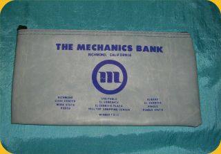Vintage Mechanics Bank Zipper Bank Bag